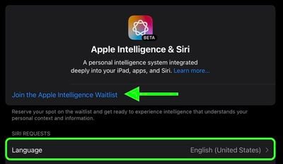apple intelligence join waitlist
