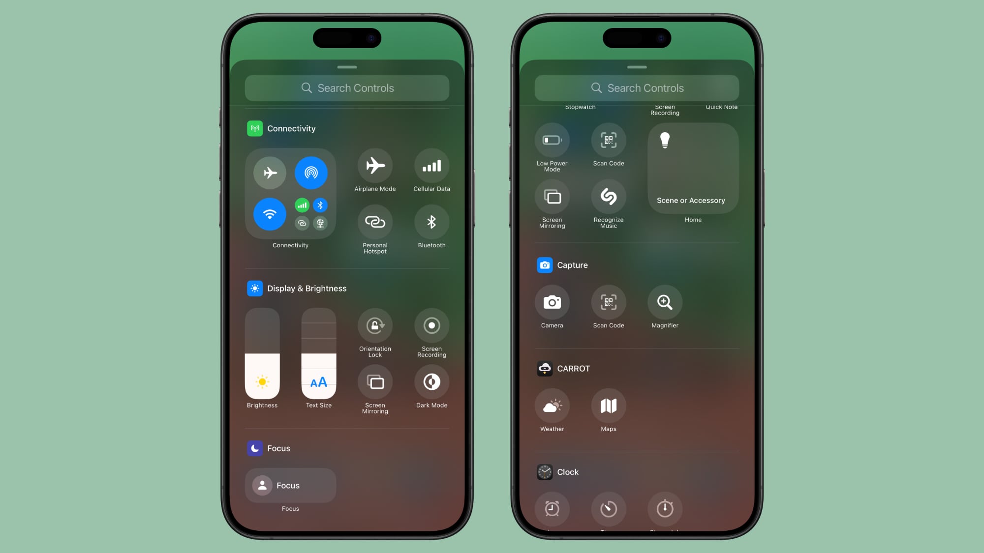 ios 18 beta 6 control center